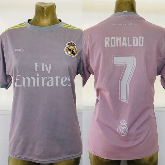 REAL MADRID Soccer Jersey RONALDO #7 Fly Emirates Size 44 - Picture 1 of 16